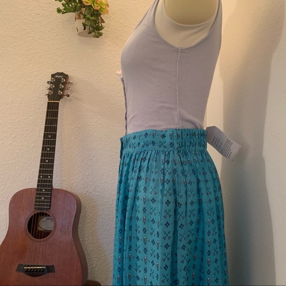 House of Skye Aussie import! Blue and Pink Maxi Skirt - Picture 5 of 9